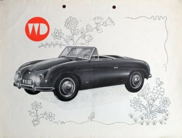 Denzel Sport-Convertible Modelprogram 1954 Carbrochure (9700)